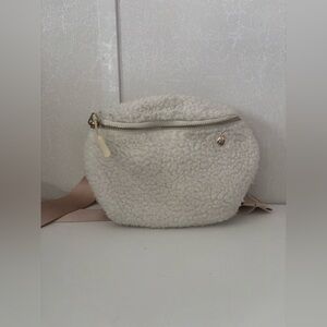 Apana Studio To Street | Cozy Sherpa Belt Bag in off-white
